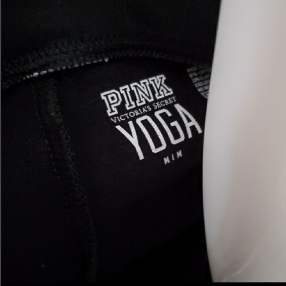 VS PINK leggings full‎ length flat waist black yoga pant M - Picture 6 of 7